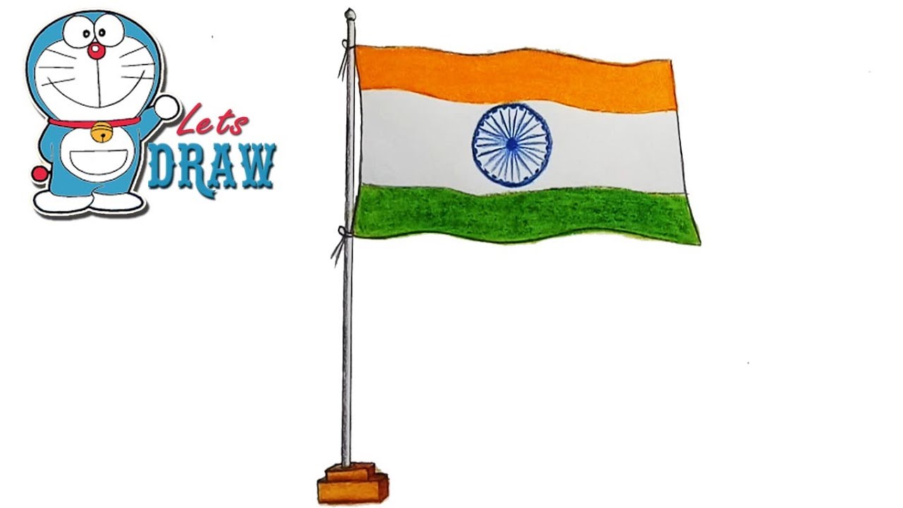 1280x720 How To Draw Indian Flag Step - Indian Flag Drawing