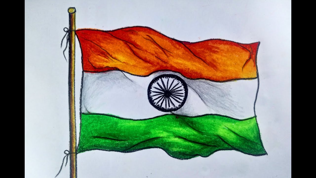 1280x720 how to draw national flag of india step - Indian Flag Drawing