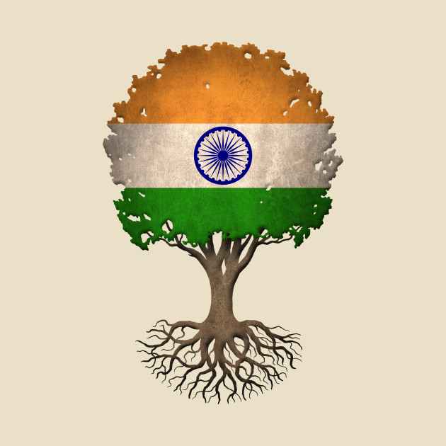630x630 Tree Of Life With Indian Flag - Indian Flag Drawing