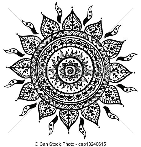 450x470 Indian Flower Clipart Great Free Clipart, Silhouette, Coloring - Indian Flower Drawing