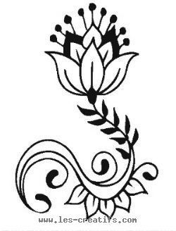 250x328 Indian Flower Motif The Flower Shape Is Similar, Not - Indian Flower Drawing