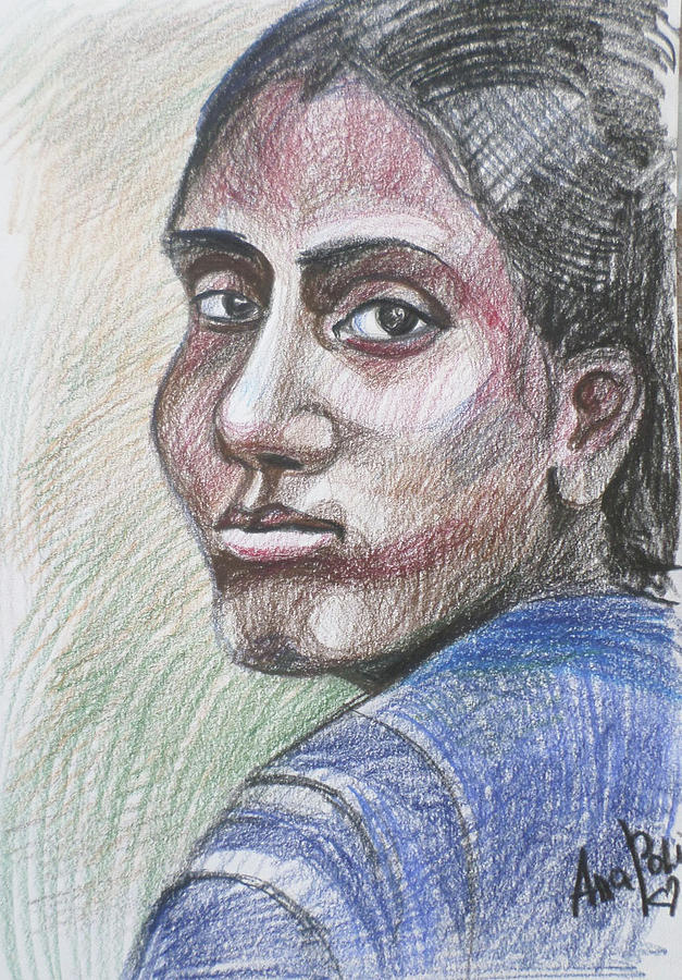 627x900 Indian Girl Drawing - Indian Girl Drawing