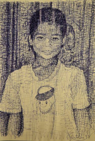 375x558 Indian Girl Drawing - Indian Girl Drawing