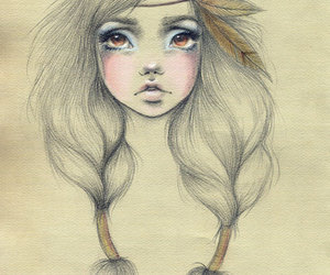 300x250 Native Daughter - Indian Girl Drawing