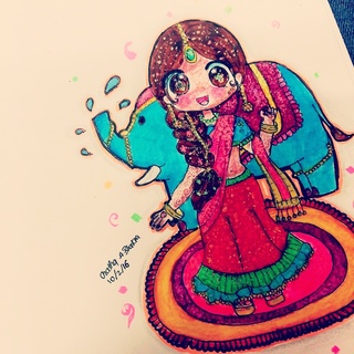 320x320 Indian Girl! Insta For More Art! Instagram - Indian Girl Drawing