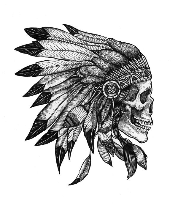 600x710 Photos Indian Head Drawing - Indian Head Drawing