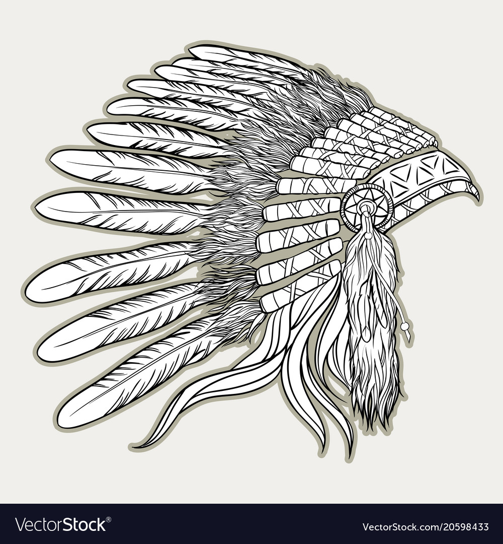 1000x1080 Huge Collection Of 'indian Chief Headdress Drawing' Download More - Indian Headdress Drawing