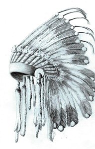 191x300 Native American Headdress Drawings - Indian Headdress Drawing