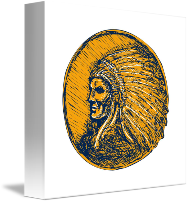 606x650 Native American Indian Chief Headdress Drawing - Indian Headdress Drawing