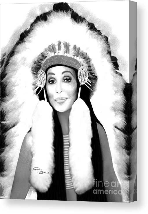 511x740 Cher Indian Headdress Drawing Canvas Print Canvas Art - Indian Headdress Drawing