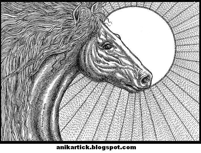 698x532 Indian Horse Paintings - Indian Horse Drawings