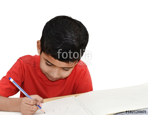 500x389 Indian Kid Boy Drawing - Indian Kid Drawing