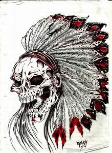 Indian Skull Drawing At Paintingvalley.com 