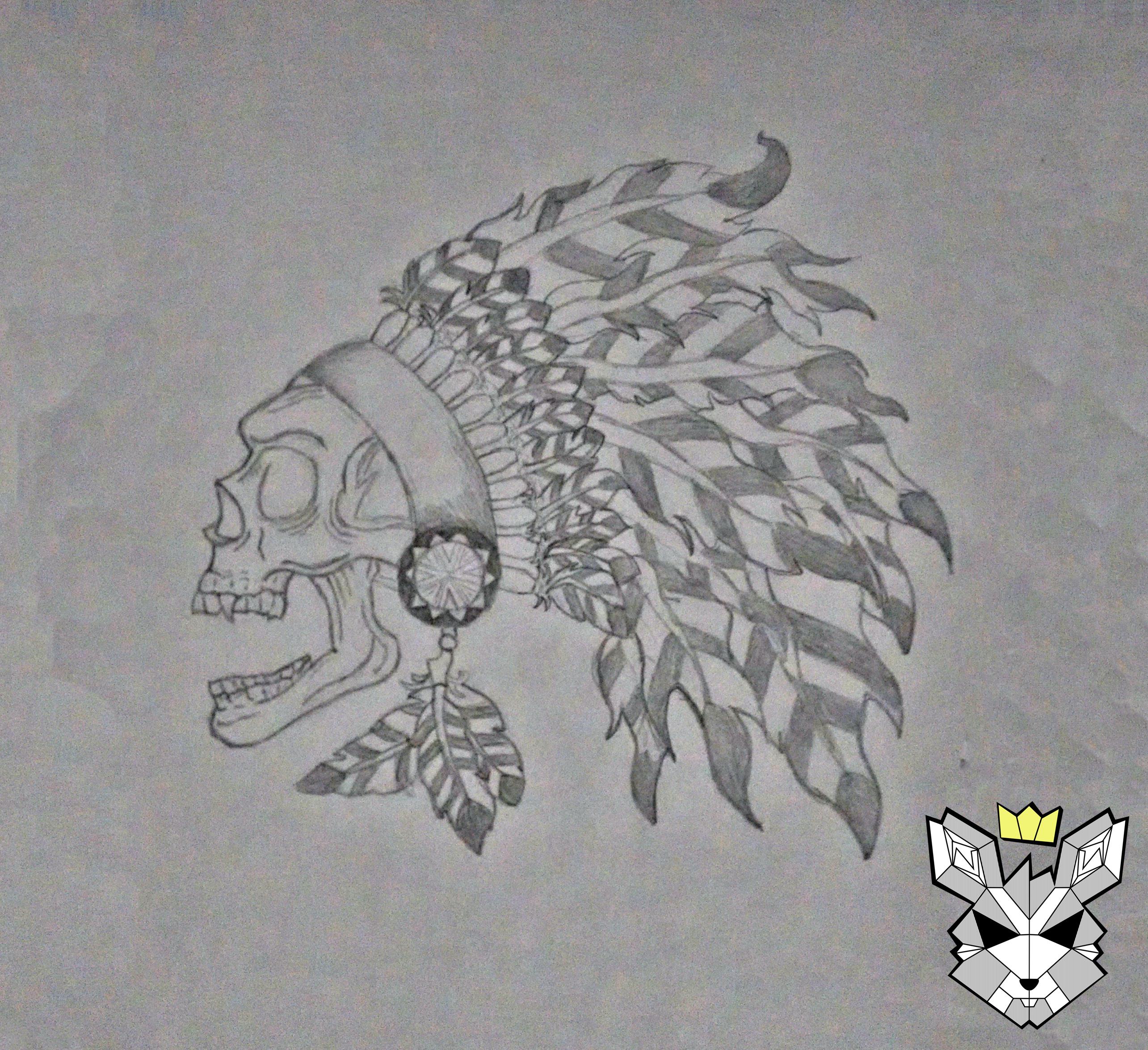 2569x2350 Indian Skull Drawing - Indian Skull Drawing