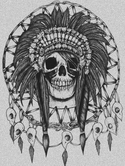 400x531 Indian Discovered - Indian Skull Drawing