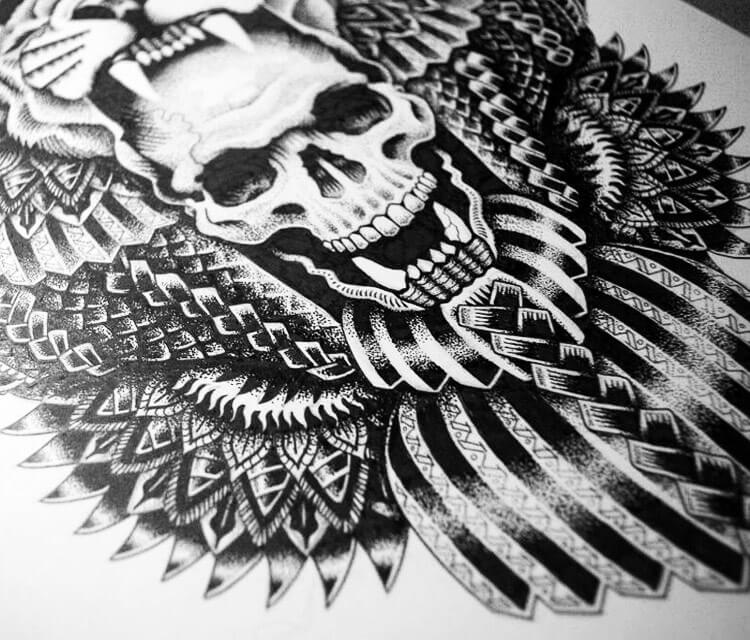 750x640 Indian Skull Marker Drawing - Indian Skull Drawing