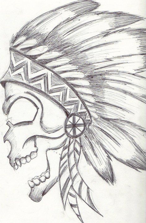 472x720 Native American Skull Drawing Drawings, Art, Easy Drawings - Indian Skull Drawing