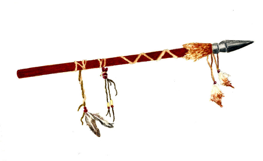 900x552 native american spear drawing - Indian Spear Drawing