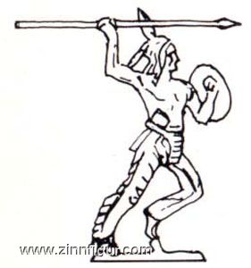 281x300 berliner zinnfiguren indian throwing spear purchase online - Indian Spear Drawing