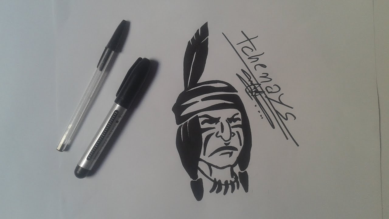 1280x720 how to draw american indian tattoo draw speed american indian - Indian Tattoo Drawings
