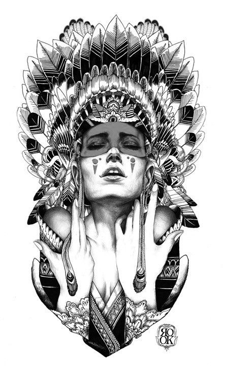 443x750 Amazing Tattoo Design - Indian Tattoo Drawings