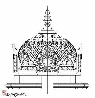 361x375 drawings portfolios divyakala temple designs - Indian Temple Drawing