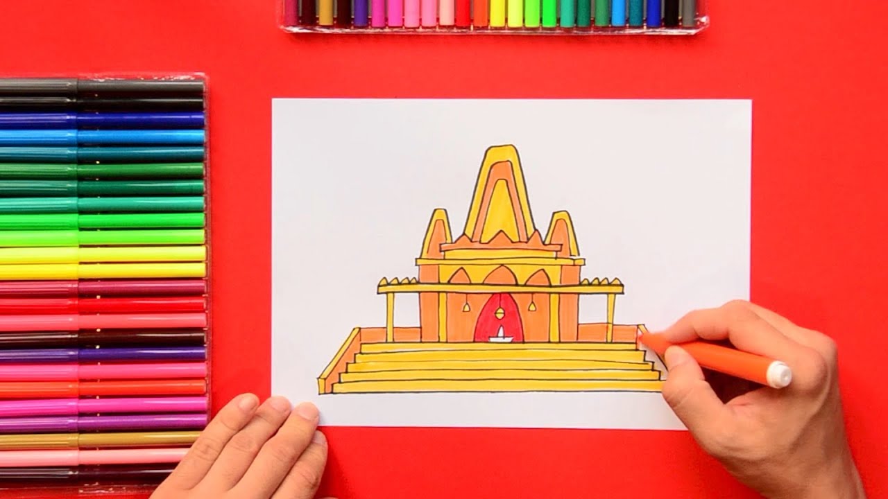 Indian Temple Drawing At PaintingValley.com | Explore Collection Of ...