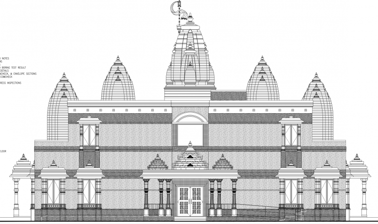 777x461 Revealed Hindu Temple - Indian Temple Drawing