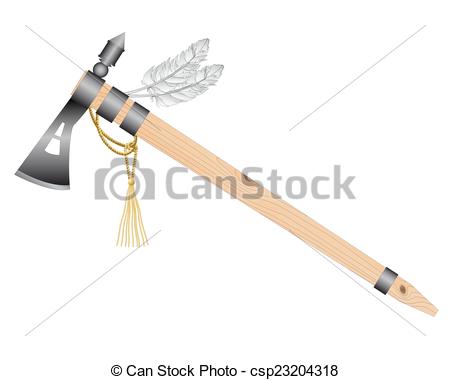450x380 Indian Tomahawk Battle Ax On A White Background - Indian Tomahawk Drawing