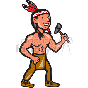 300x300 Native American Indian Tomahawk Shape Clipart Royalty Free - Indian Tomahawk Drawing