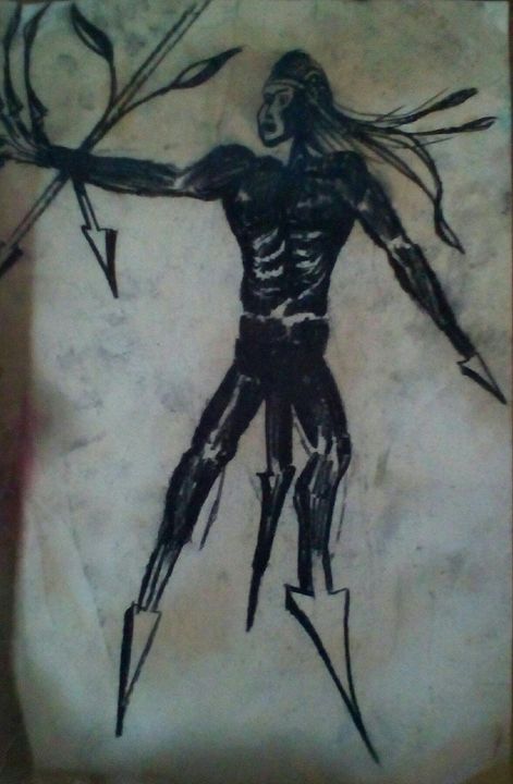 471x720 Indian Warrior - Indian Warrior Drawing