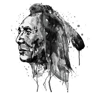300x300 Indian Warrior Art Fine Art America - Indian Warrior Drawing