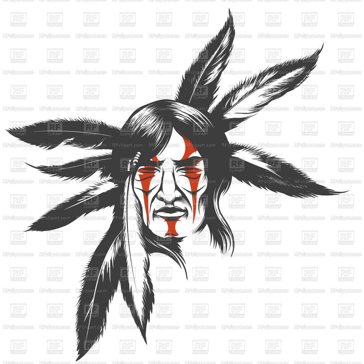1200x1200 Face Of Native American Indian Warrior - Indian Warrior Drawing