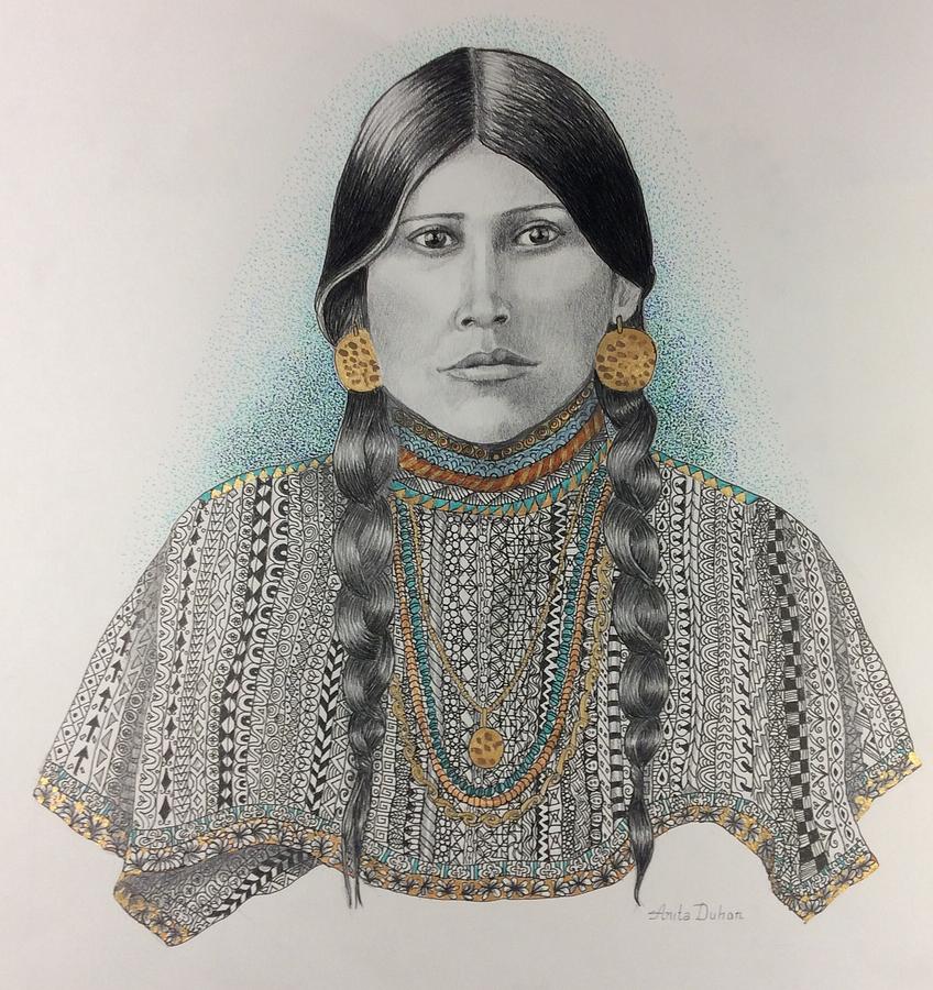 848x900 Indian Woman Drawing - Indian Woman Drawing