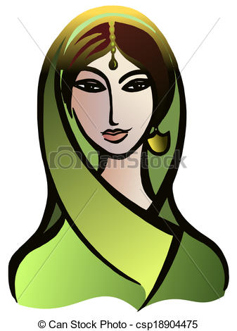 Indian Woman Drawing at PaintingValley.com | Explore collection of ...