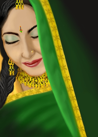 338x470 Indian Women - Indian Woman Drawing