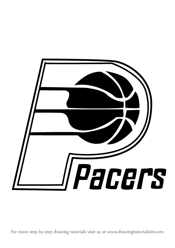596x842 learn how to draw indiana pacers logo - Indiana Drawing