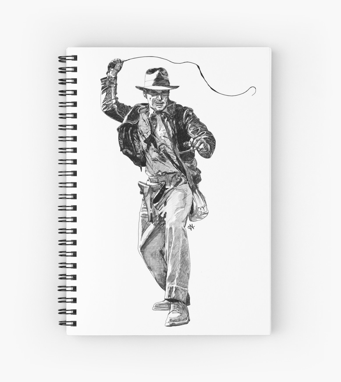 1171x1313 indiana jones hand drawing spiral notebooks - Indiana Jones Drawing