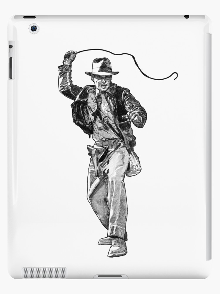 750x1000 indiana jones hand drawing ipad cases skins - Indiana Jones Drawing