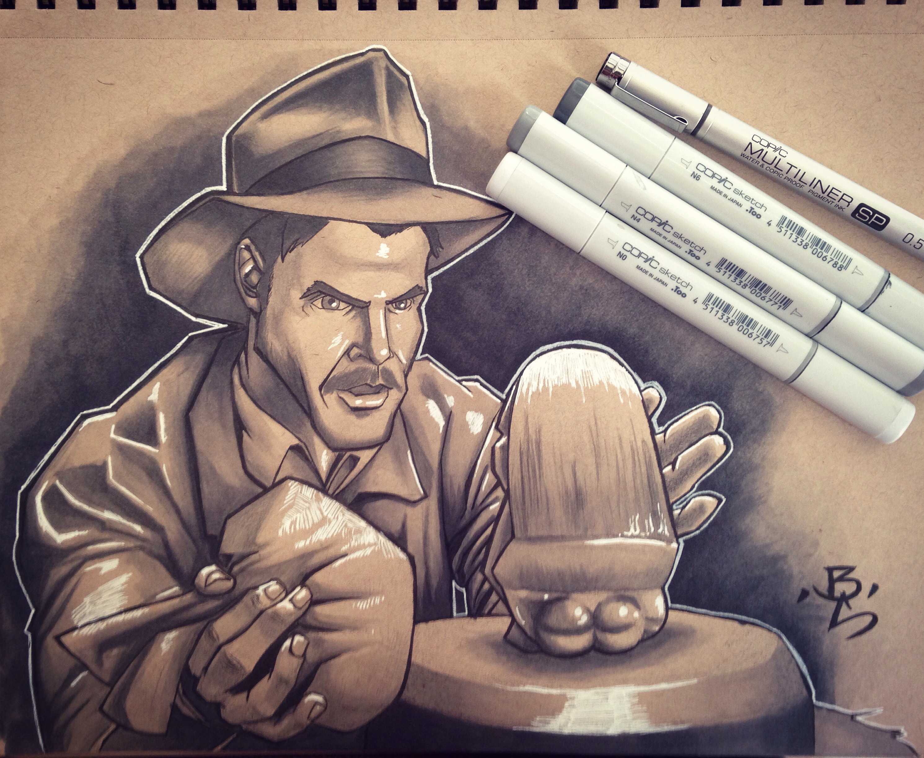 2982x2448 indiana jones marker drawing - Indiana Jones Drawing
