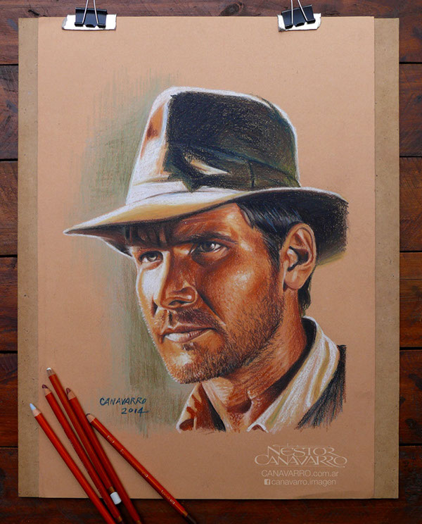 600x744 indiana jones on behance - Indiana Jones Drawing