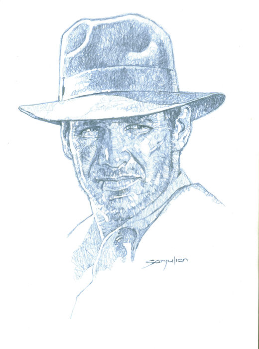 520x700 sanjulian - Indiana Jones Drawing