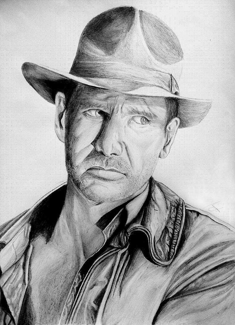 760x1051 harrison ford indiana jones drawing - Indiana Jones Drawing