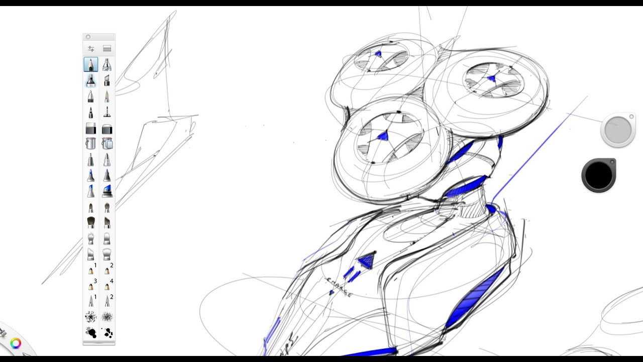 1280x720 drawing a razor with a cintiq industrial design sketching - Industrial Design Drawing