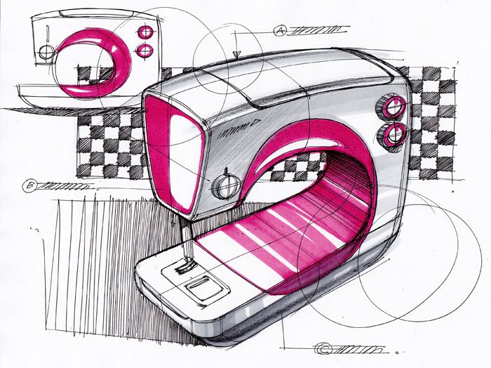 700x524 sketch a day daily sketches from industrial designer, spencer - Industrial Design Drawing