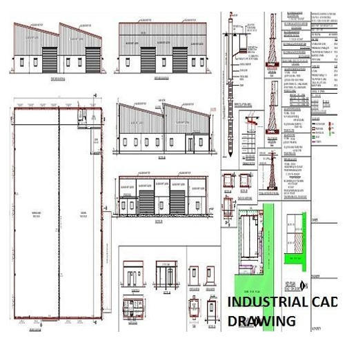500x500 industrial cad drawing service, computer aided design drawing - Industrial Drawings