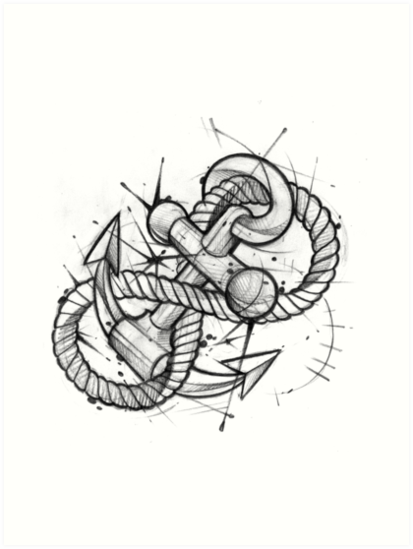 413x549 infinity anchor art prints - Infinity Drawing