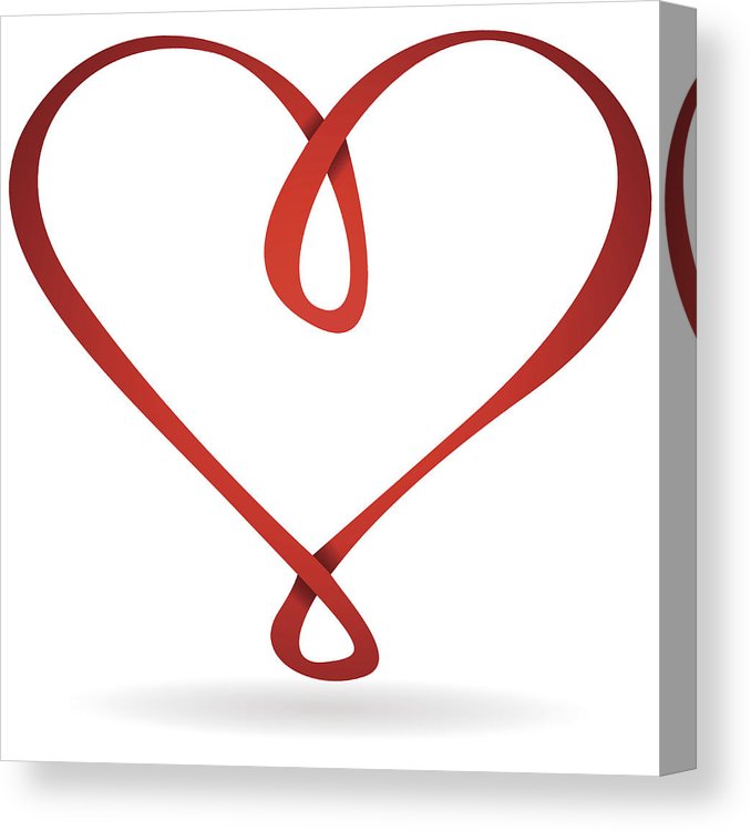 678x750 infinity heart card in vector format canvas print canvas art - Infinity Heart Drawing