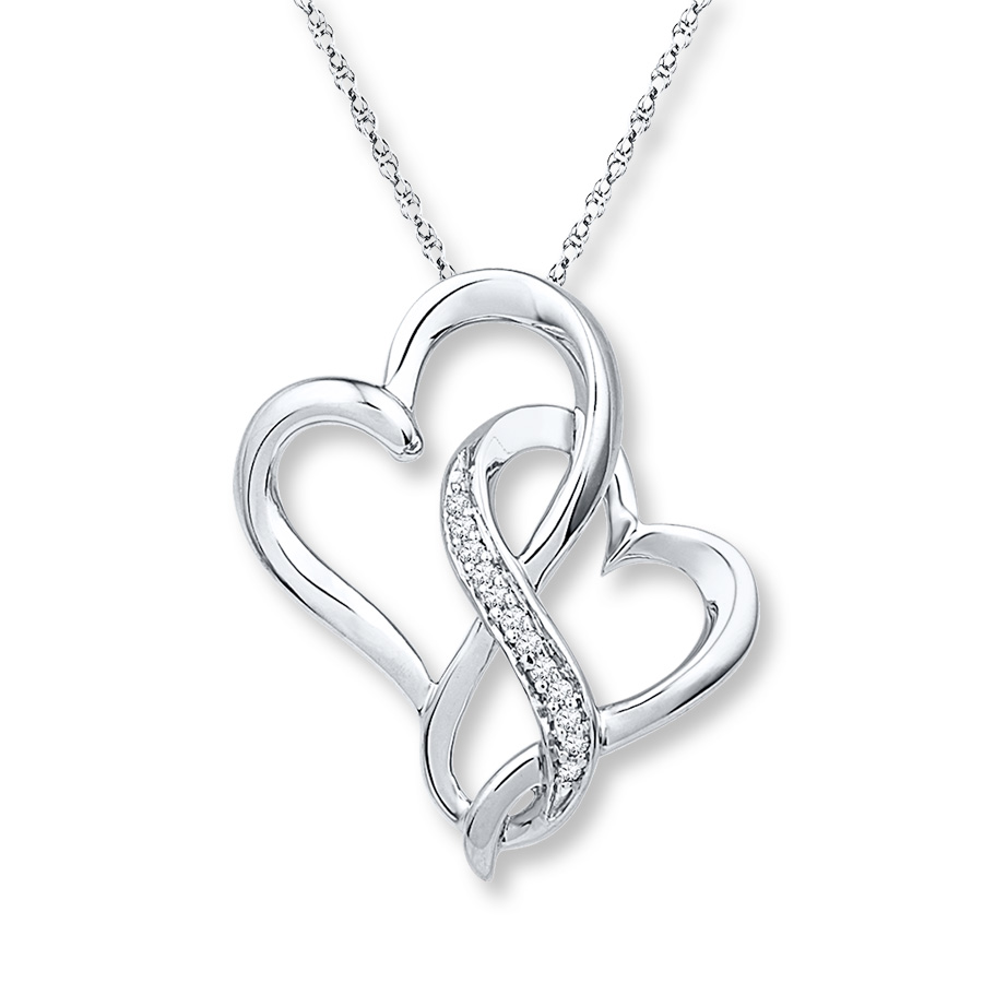 900x900 infinity heart necklace ct tw diamonds sterling silver - Infinity Heart Drawing