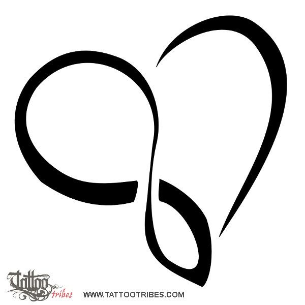 600x600 tattoos infinity love tattoo, heart - Infinity Heart Drawing